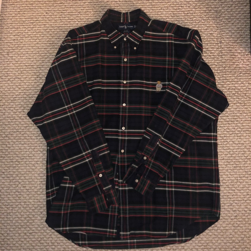 Ralph Lauren Polo Bear Button Up Size XL